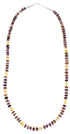 Purple Oyster Shell Pineapple Jasper Sterling Silver Navajo Bead Necklace RX98070